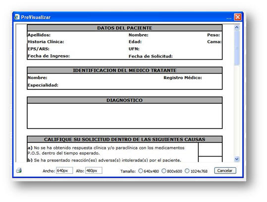 ejemplo de formulario de historial del paciente